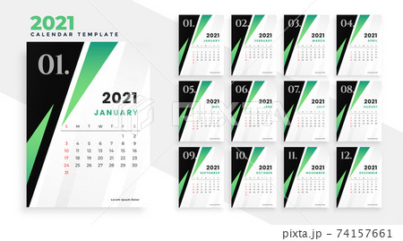 2021 calendar template in geometric style design 2021 calendar template in geometric style design 74157661