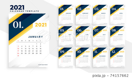 stylish 2021 calendar design in business style stylish 2021 calendar design in business style 74157662