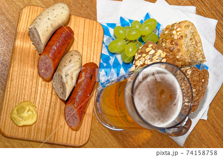 German cuisine - selection of german sausages 74158758