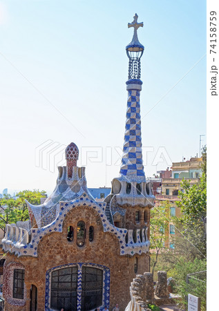 Park Guell designed by Gaudi - Barcelona 74158759