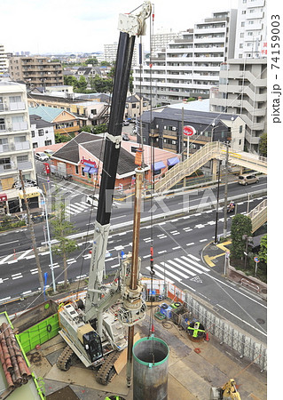 建築現場 基礎工事 建築現場 基礎工事 74159003