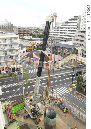 建築現場 基礎工事 建築現場 基礎工事 74159005