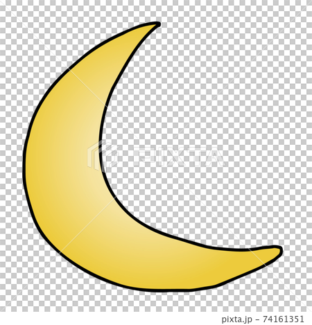 シンプルな二十六夜月のイラスト シンプルな二十六夜月のイラスト 74161351
