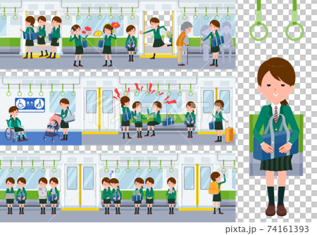 火車 電氣列車 學生 74161393