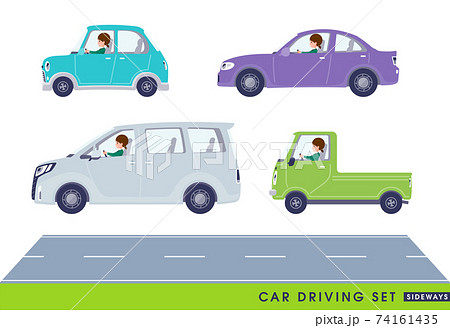 flat type school girl Green Blazer_Cars-sideways 74161435