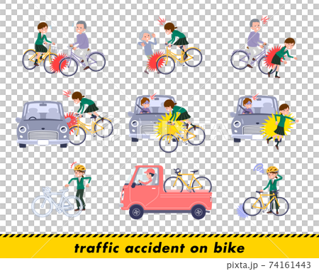 flat type school girl Green 74161443