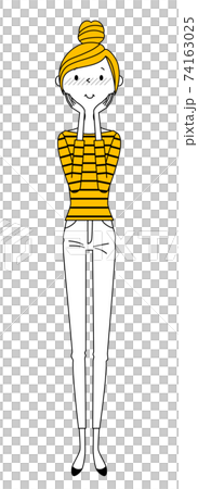 A young woman shy A young woman shy 74163025