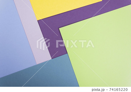 Abstract colored paper texture. Geometric shapes and lines. 74165220