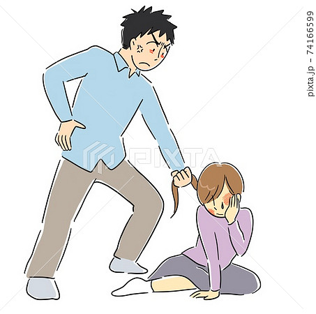 家庭内暴力を受ける女性 家庭内暴力を受ける女性 74166599