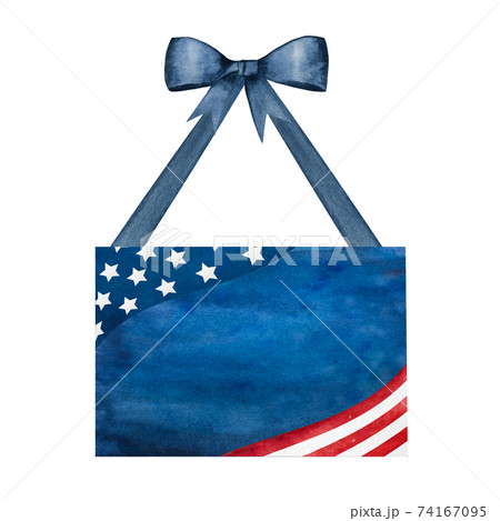 Beautiful pattern with the colors of the American Flag 74167095