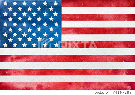 Beautiful drawing of the American Flag and patterns 74167285