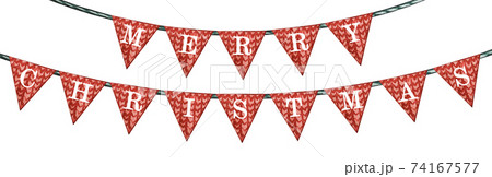 Holiday decorations in the form of colorful flags 74167577