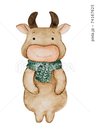 Drawing winter clothes and things. Beautiful card 74167625