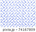 Blue scribbles, abstract chaotic lines, scrawls 74167809