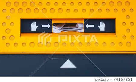 Disposable plastic gloves for protection 74167851