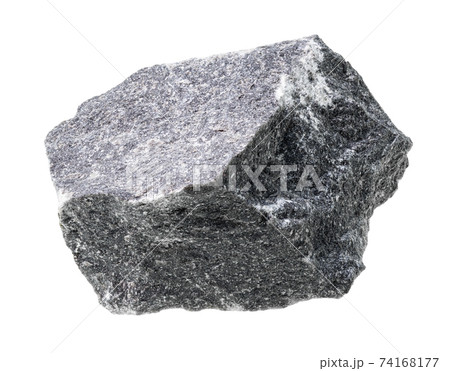 unpolished andesite rock cutout on white unpolished andesite rock cutout on white 74168177