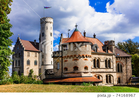 Beautiful casles of Europe - impressive Lichtenstein. Germany 74168967