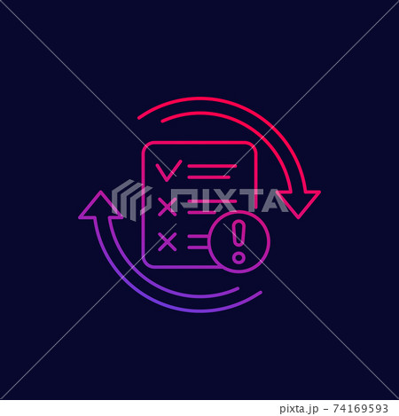 failed test vector linear iconのイラスト素材 [74169593] - PIXTA