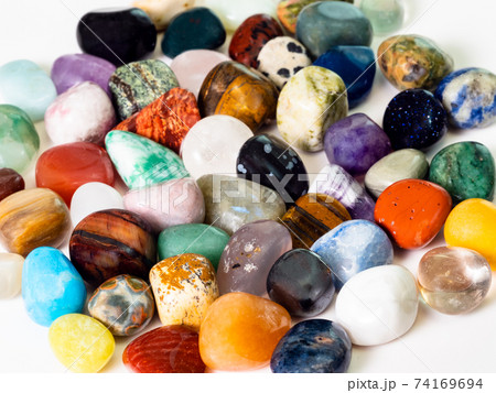 many various gem stones close up many various gem stones close up 74169694