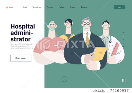Medical insurance illustration - hospital administrator 74169957