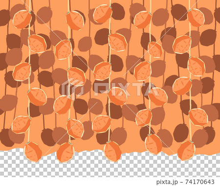 Many dried persimmons hung Many dried persimmons hung 74170643