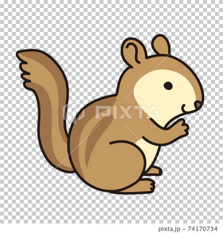 シマリスのイラスト 横向きのイラスト素材 [74170734] - PIXTA