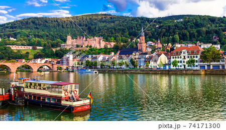 Landmarks and beautiful places of Germany - medieval Heidelberg city Landmarks and beautiful places of Germany - medieval Heidelberg city 74171300