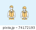 おじぎをする女性 74172193