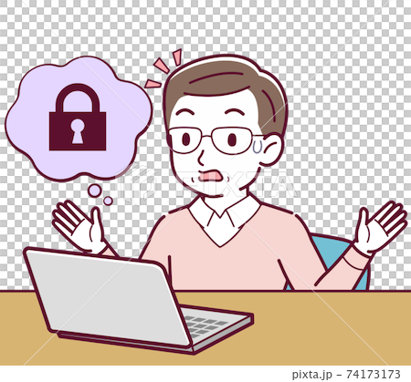 Elderly man in red sweater_D_Security 74173173