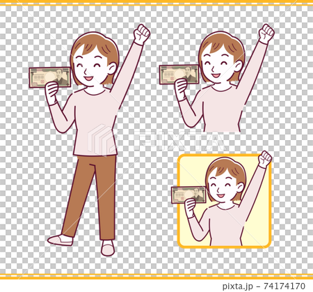 ピンクの服を着た女の子 74174170