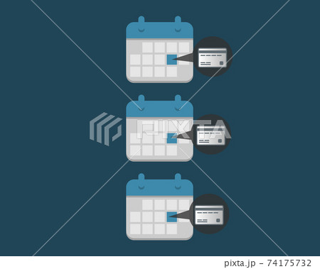 automatically recurring credit card payment monthly vector 74175732