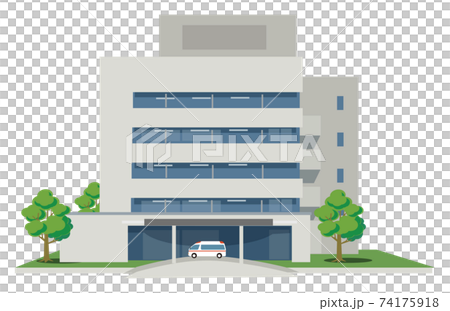 Municipal Hospital-Illustration without main line 74175918