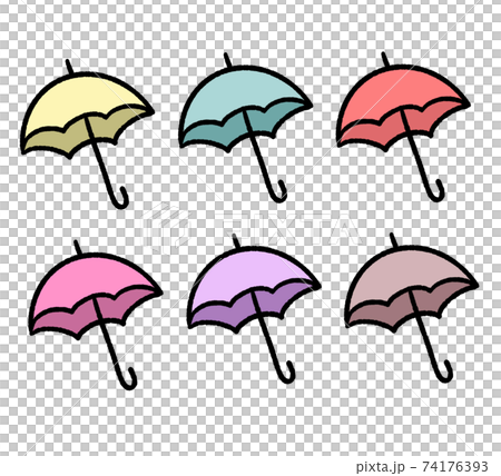 傘のイラスト素材セット　 74176393