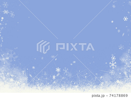 幻想的で絵本の様な可愛い雪景色 横 のイラスト素材