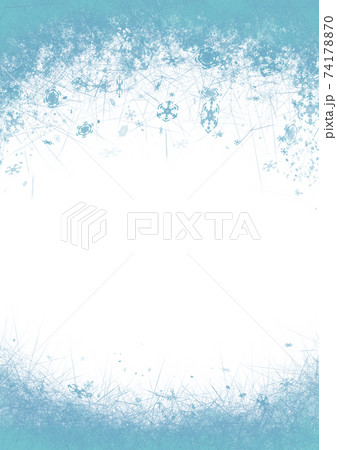 幻想的で絵本の様な可愛い雪景色 縦 のイラスト素材