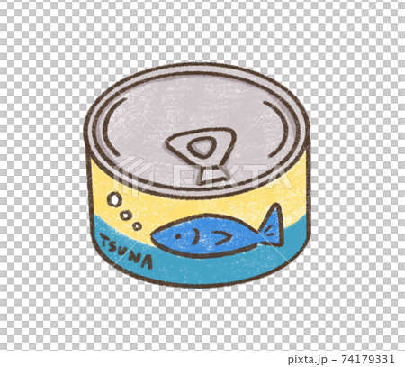 かわいい食材のイラスト ツナ缶1のイラスト素材