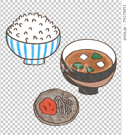 ご飯と味噌汁 74179951