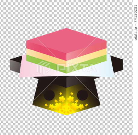 イラスト素材 ひなまつり カットイラスト 三色餅 菱餅 金箔のイラスト素材