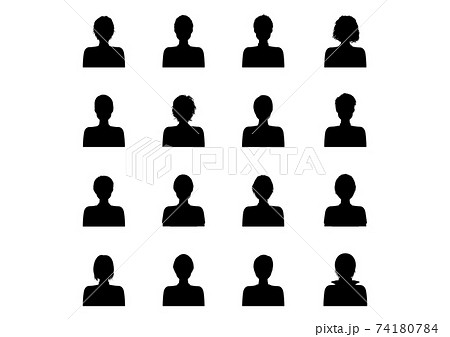 男性のシルエット素材のイラスト素材