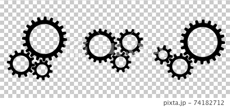 歯車の組み合わせアイコン バリエーションセット 歯車の組み合わせアイコン バリエーションセット 74182712