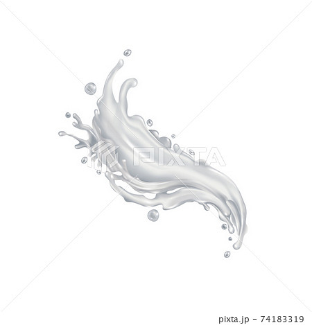Milk drink splash on a white background 74183319