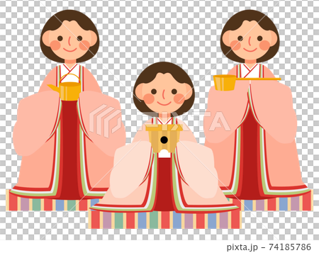 Hinamatsuri, three official women, felt 74185786