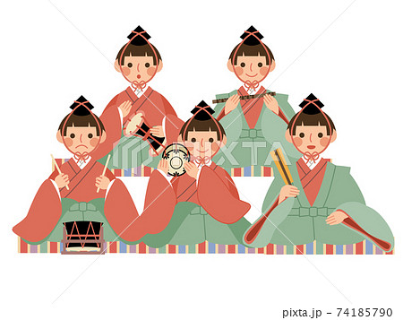 ひな祭り　五人囃子　毛氈 74185790