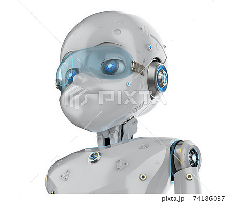 Cute robot with cartoon character Cute robot with cartoon character 74186037