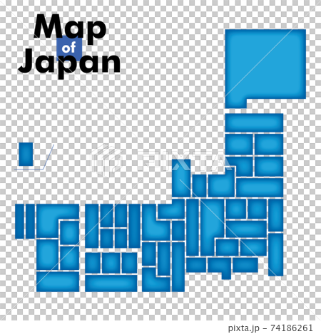簡略化の四角形キューブで構成された都道府県別日本地図日本列島のイラスト半立体 ベクターデータ 簡略化の四角形キューブで構成された都道府県別日本地図日本列島のイラスト半立体 ベクターデータ 74186261