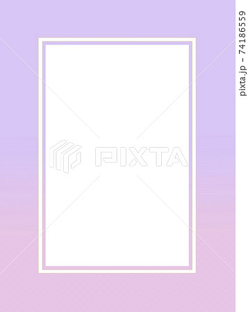 薄紫からピンクのグラデーション背景に長方形のフレームのイラスト素材