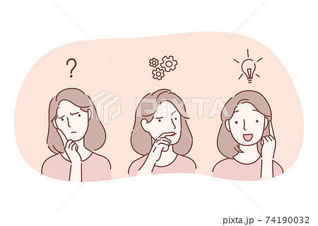 Insight, thinking and having great innovative idea concept Insight, thinking and having great innovative idea concept 74190032