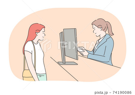 Check in, airport, passport control concept Check in, airport, passport control concept 74190086