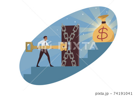 Business, goal achievement, money profit concept 74191041