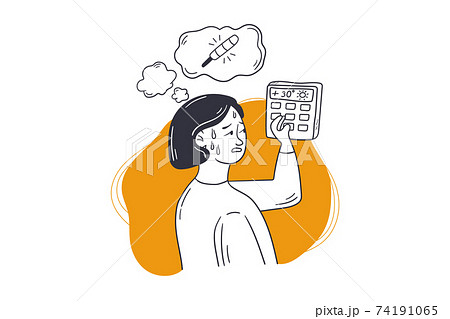 Summer, heat, adjustment air conditioning concept 74191065